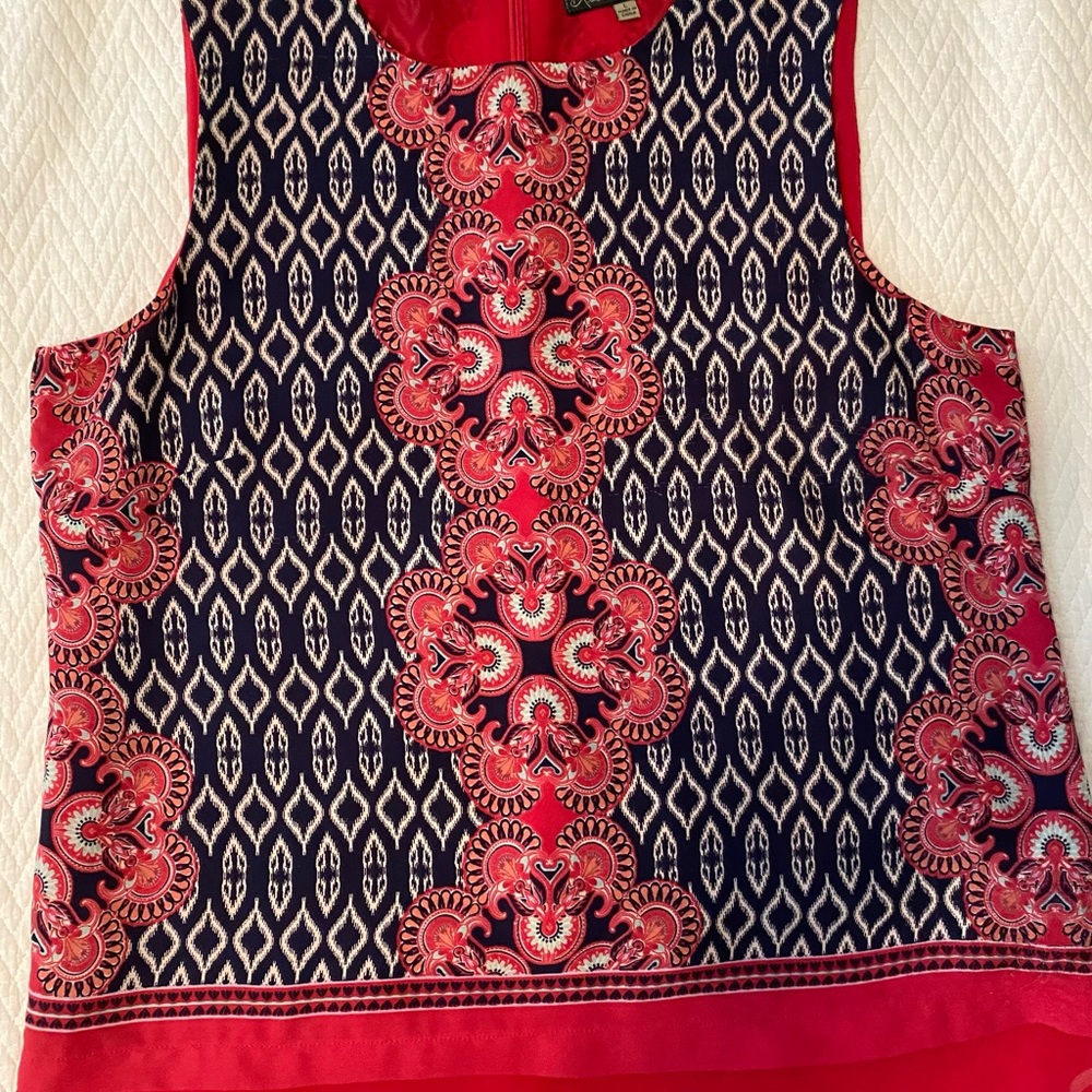 Pink and Black Patterned Women's Top